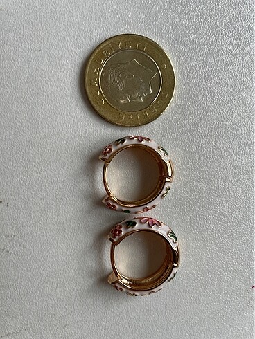 Kadın çiçekli halka küpe - Görsel 7