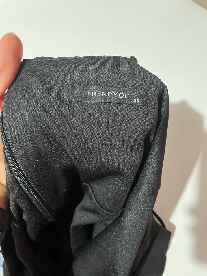 Siyah Drapeli Elbise - Görsel 3