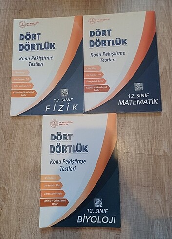 12. Sınıf Dört Dörtlük Fizik Matematik Biyoloji konu pekiştirme 