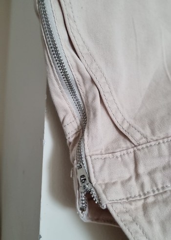 Kadın Bej Keten Kısa Askılı Tulum - Görsel 5