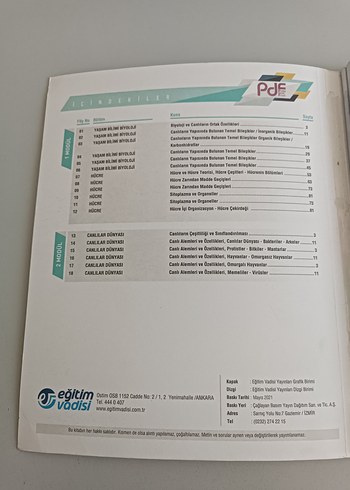 9. Sınıf Biyoloji konu anlatım fasikülü