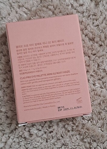 Missha Clio far paleti rosy haze