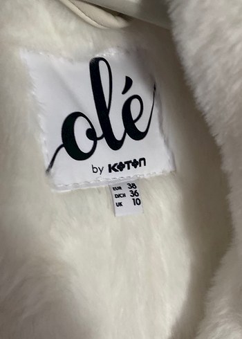 Krem Kürklü Kadın Midi Ceket - Görsel 2