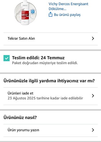 VICHY Vichy Dercos Energy+ Aminexil Uyarıcı Şampuan