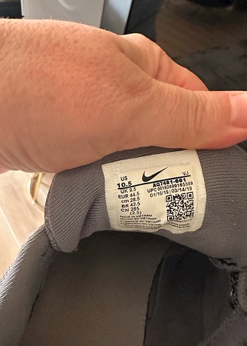 44 Beden Gri Bağcıklı Erkek Spor Ayakkabısı