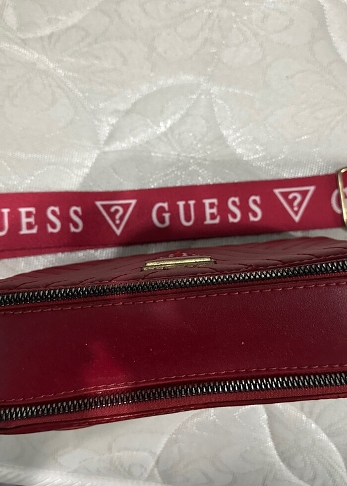 Guess kırmızı çift gözlü çanta - Görsel 4