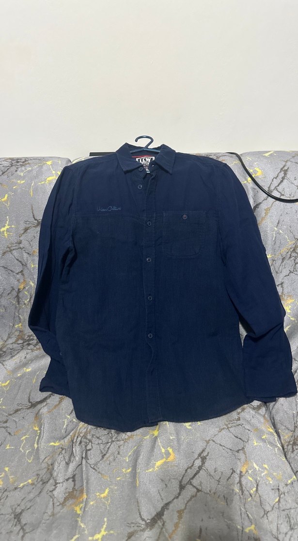 Erkek Siyah Denim Uzun Kollu Gömlek - Görsel 3