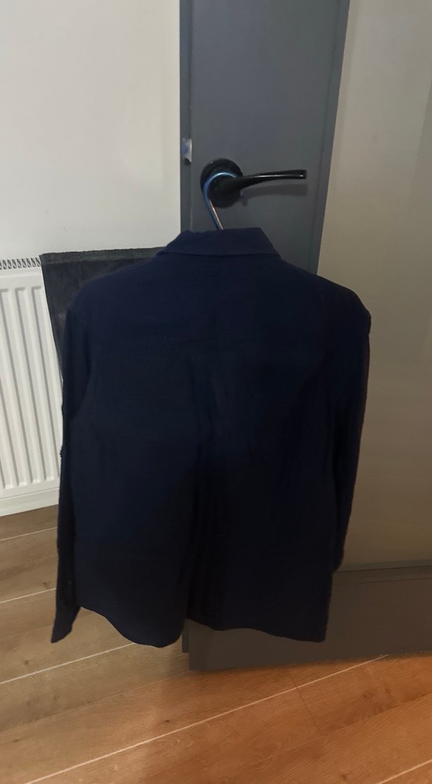 Erkek Siyah Denim Uzun Kollu Gömlek - Görsel 2