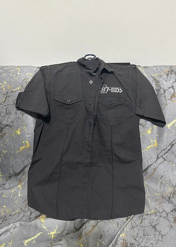 LCW Kahverengi Kısa Kollu Keten Gömlek - Görsel 4