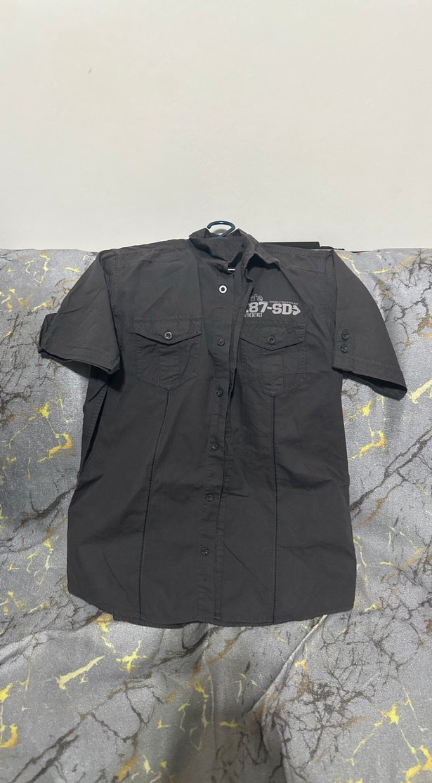 LCW Kahverengi Kısa Kollu Keten Gömlek - Görsel 4