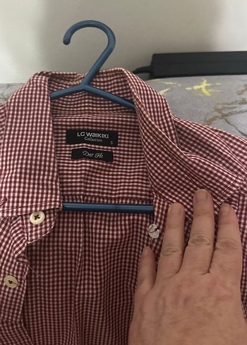 Bordo Bağlama Desenli Düğmeli Erkek Gömlek - Görsel 5