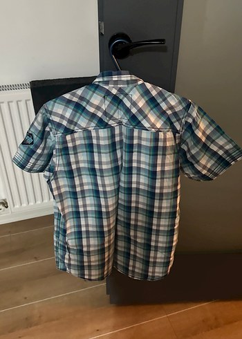 Erkek Gri Kısa Kollu Düğmeli Sokak Stili Gömlek - Görsel 2