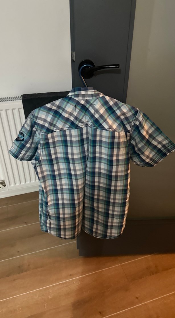 Erkek Gri Kısa Kollu Düğmeli Sokak Stili Gömlek - Görsel 2