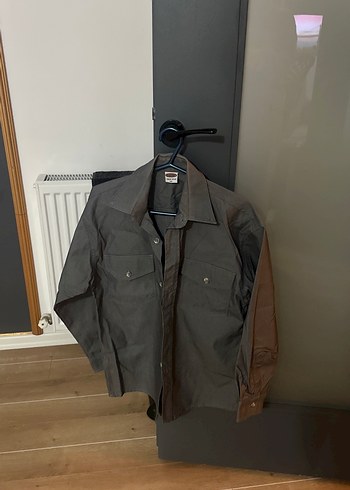 Gri Erkek Keten Gömlek, Düğmeli, Salaş Kesim - Görsel 4