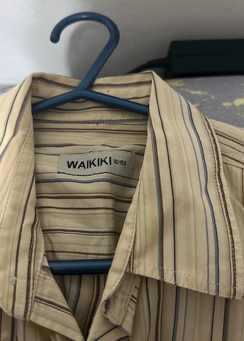 Bej Çizgili Erkek Keten Gömlek - Görsel 4