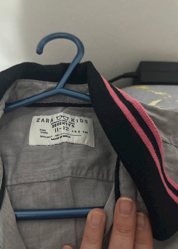 Gri Kısa Kollu Pamuklu Erkek Gömlek - Görsel 5