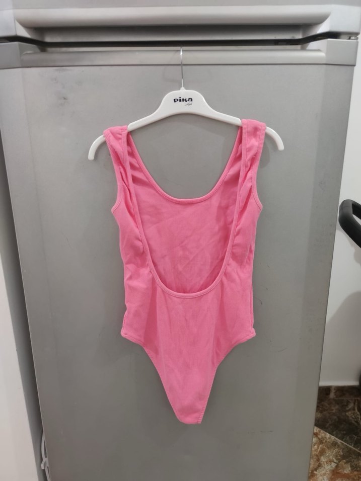 Pembe Kolsuz Mini Kadın Mayo - Görsel 2