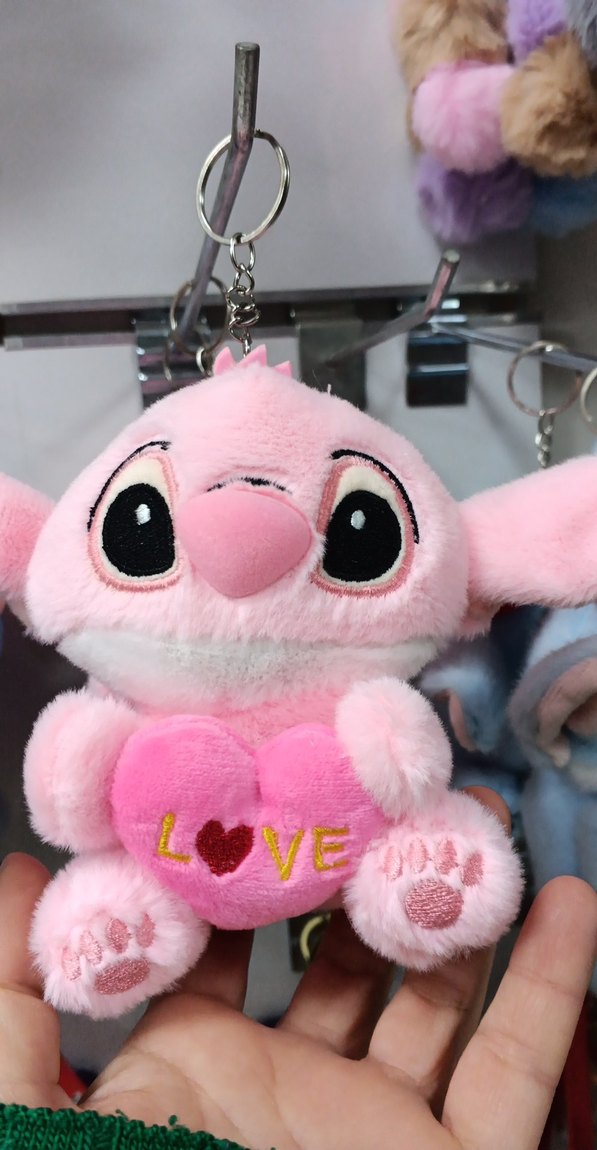 Pembe Renkli Sevimli Peluş Anahtarlık - Görsel 2