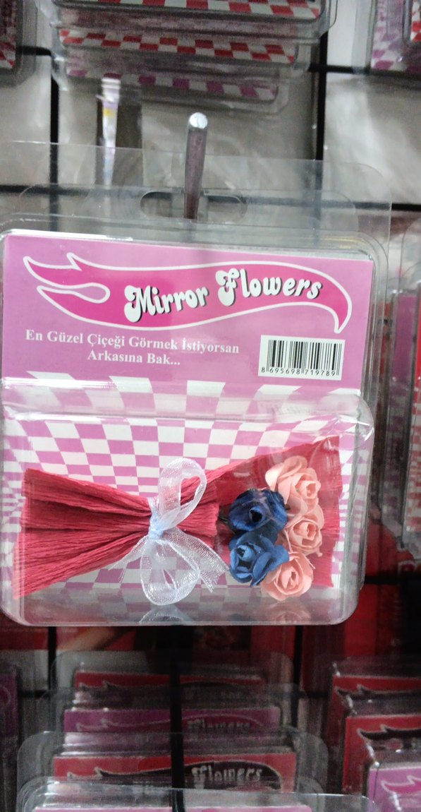 Pembe Çiçekli Ayna Hediyesi - Görsel 3
