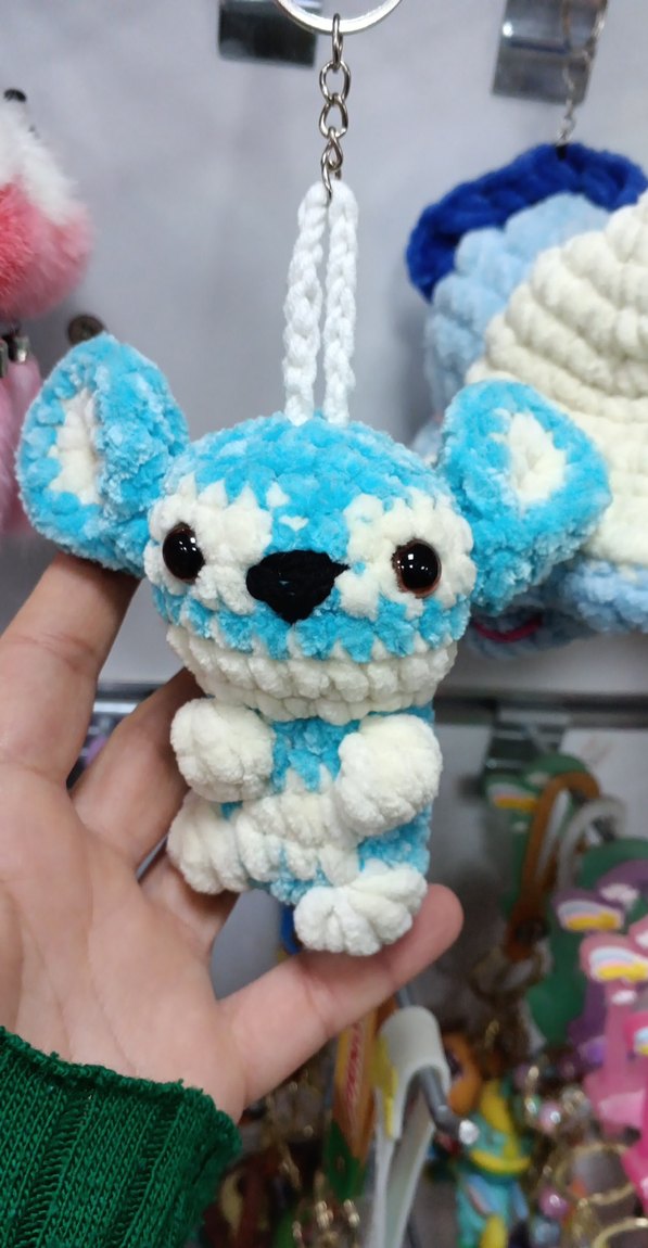 Renkli Mavi Peluş Anahtarlık Oyuncak - Görsel 2