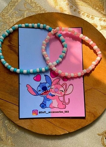 Stich ve angel bileklik