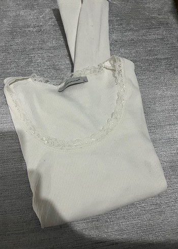 Beyaz Uzun Kollu Kadın Triko - Görsel 2