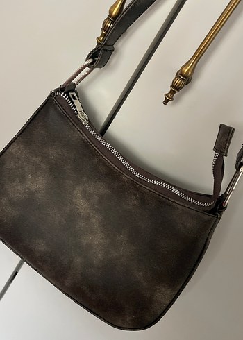 Kahverengi Deri Kadın Omuz Çantası - Görsel 2
