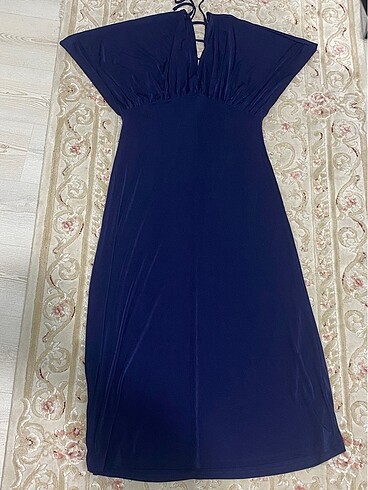 lacivert elbise - Görsel 5