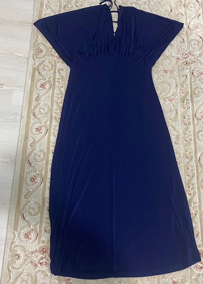 lacivert elbise - Görsel 3