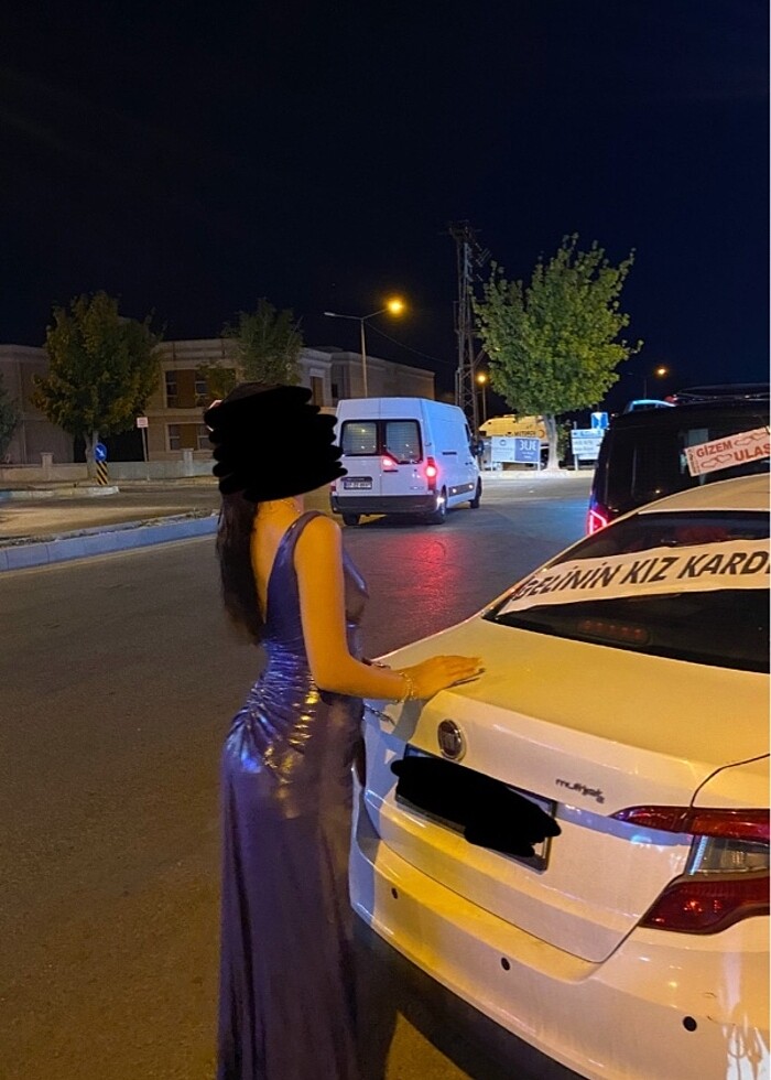 şeref vural mor parlak abiye - Görsel 5