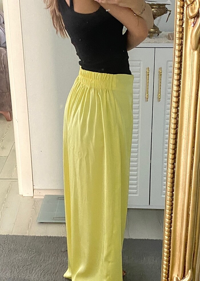 mango saten pantolon - Görsel 4