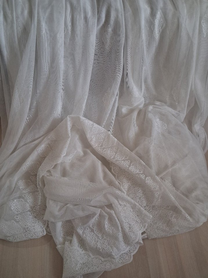 Bohem Tarzı Beyaz Tül Perde - Görsel 2