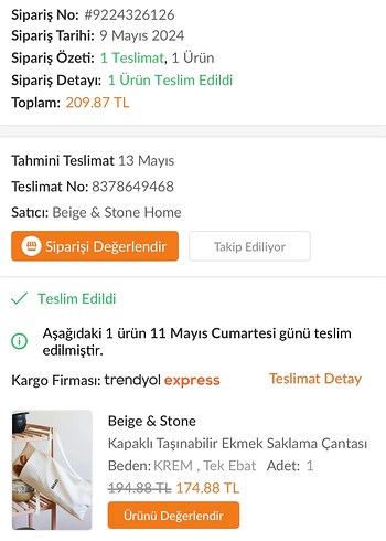 Beige & Stone Home Ekmek Çantası - Görsel 4