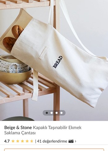 Beige & Stone Home Ekmek Çantası - Görsel 3