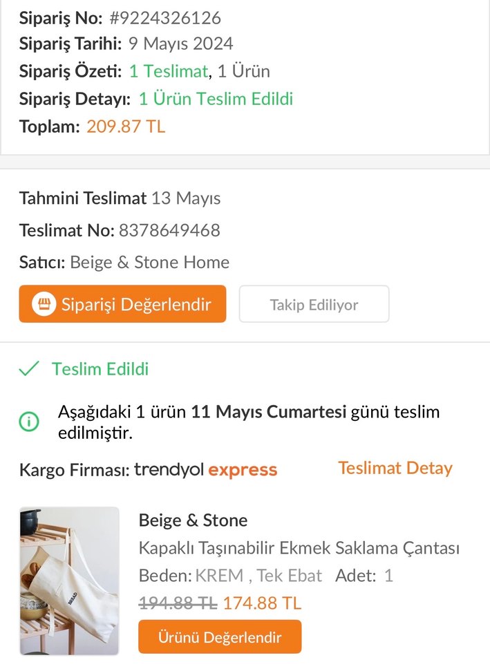 Beige & Stone Home Ekmek Çantası - Görsel 4