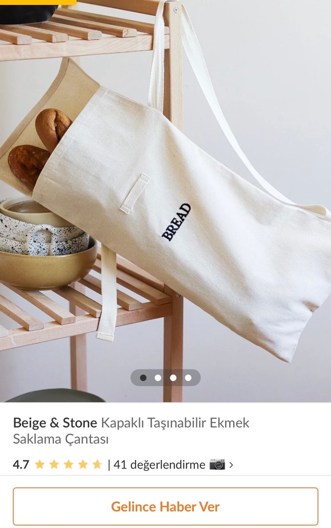 Beige & Stone Home Ekmek Çantası - Görsel 3
