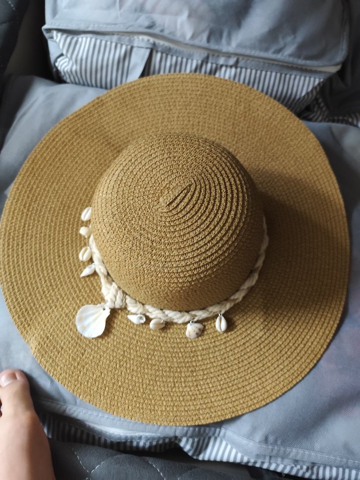 Boncuklu Bej Örgü Bohem Kadın Şapka - Görsel 3