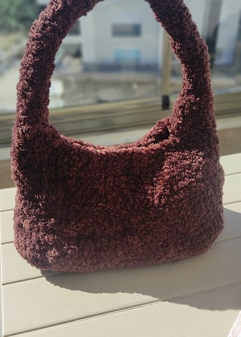 Örgü Bohem Kadın Çanta - Kahverengi - Görsel 3