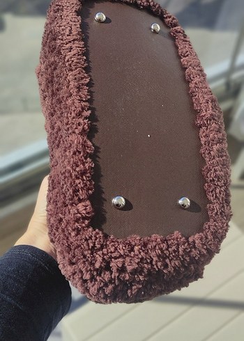 Örgü Bohem Kadın Çanta - Kahverengi - Görsel 2