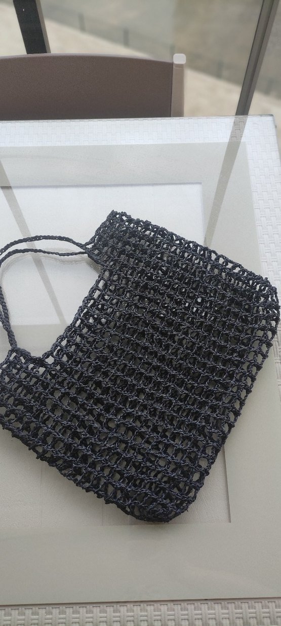 Siyah Örgü Kadın Çanta - Görsel 2