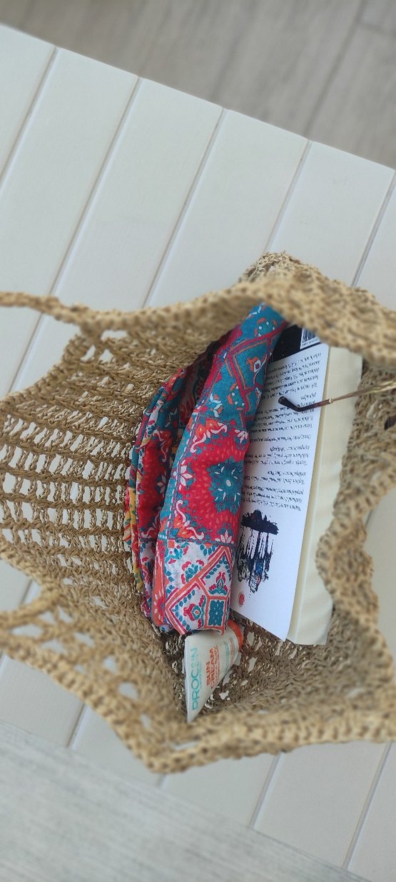 Bej Örgü Bohem Kadın Çanta - Görsel 3