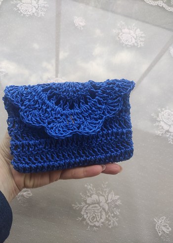 Mavi Örgü Kadın cuzdan - Görsel 5