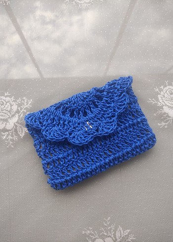 Mavi Örgü Kadın cuzdan - Görsel 2