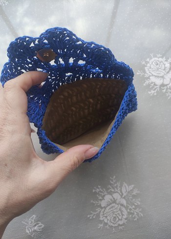 Mavi Örgü Kadın cuzdan - Görsel 7