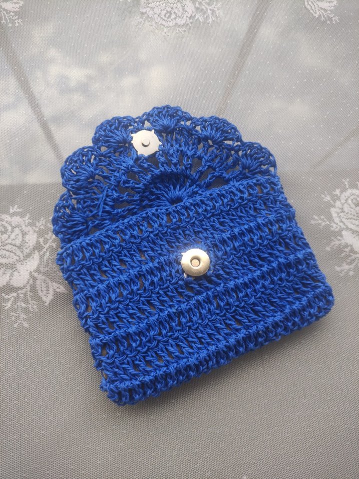 Mavi Örgü Kadın cuzdan - Görsel 3