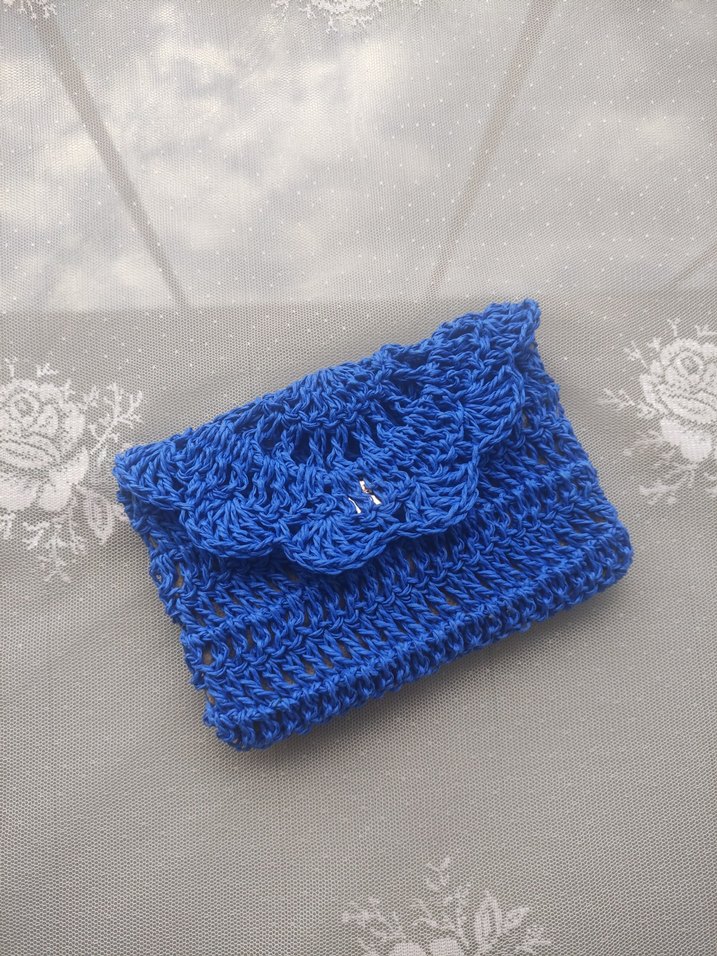 Mavi Örgü Kadın cuzdan - Görsel 2