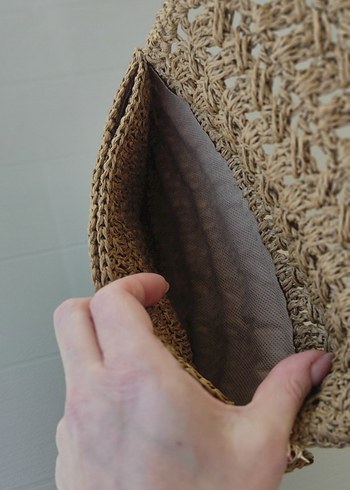 Bej Örgü Bohem Kadın Portföy Çanta - Görsel 10