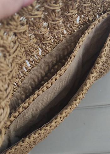 Bej Örgü Bohem Kadın Portföy Çanta - Görsel 6