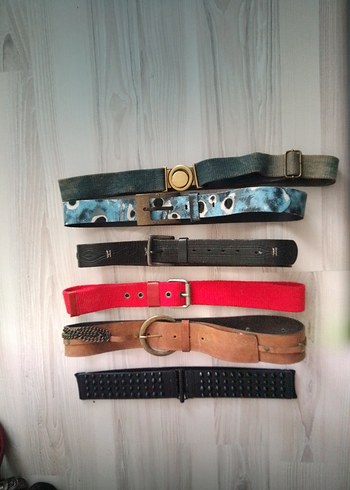 Beden Vintage Tarz Çok Renkli Deri Kadın Kemerleri