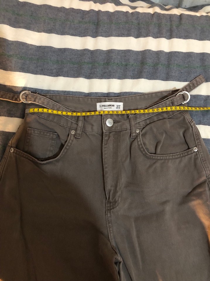 pull&bear kahverengi skater jean - Görsel 3